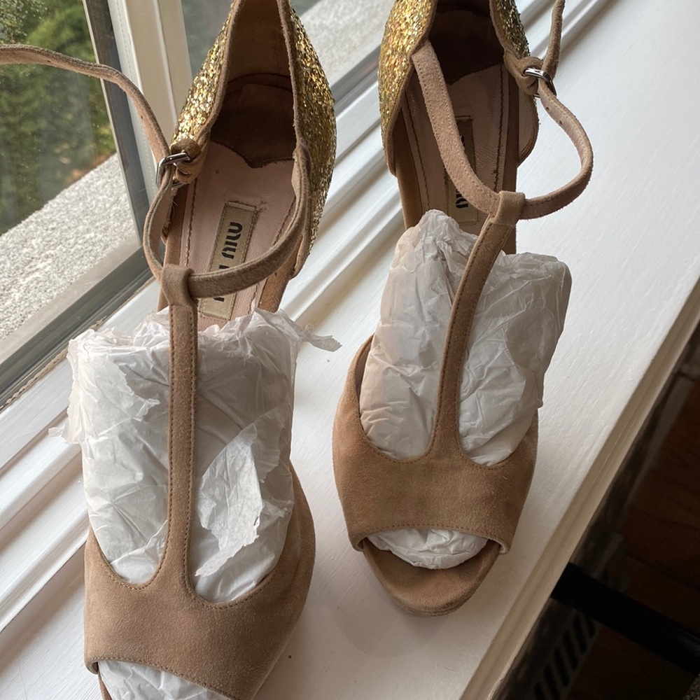 Womens sandals miu miu